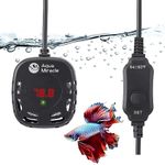 AquaMiracle Adjustable 25W Mini Aquarium Heater Submersible Fish Tank Heater Turtle Tank Heater Small Aquarium Heater, with LED Digital Display, for Tanks 2-5 Gallons