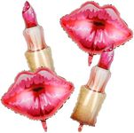 Siticoto Red Lipstick Balloon Set, Makeup Balloons for Valentines Day Decoration Makeup Party Galentines Day