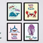 Gathari Framed Posters for Kids Room Decoration Wall Art Painting, Educational Frames, Framed Paintings For Home Office Decor, 7x9 inches (approx)( Black)