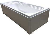 MADONNA Sentosa 6 ft Freestanding Acrylic Bath Tub with Front Panel, Side Panel and Pop-up Waste- White