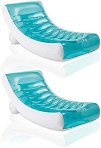Intex Inflatable Rockin' Lounge Pool Floating Raft Chair with Cupholder (2 Pack)