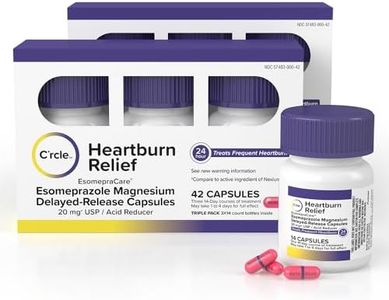 C'rcle Esomeprazole Magnesium 20mg 84 Ct - Antacid Pills Delayed-Release Capsules, Acid Reducer Pills for Heartburn Relief & Acid Reflux Medicine