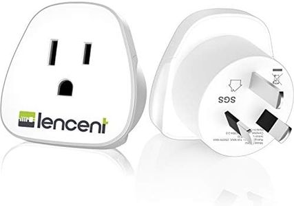 LENCENT Australia China New Zealand Power Plug Adapter, Travel Adaptor for US to Australia -Australian Outlet Charger Plug Converter - 2 Pack - Safe Grounded (Type I)