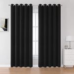 DUALIFE Blackout Room Divider Curtains for Large Windows 8 ft Tall - Privacy Drapes for Patio Sliding Door 60 inches Wide x 96 inches Long 2 Panels