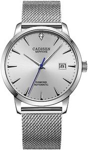 FINNIAN CADISEN Automatico Orologio da Uomo Meccanico Automatico Vero Impermeabile per gli Uomini Business Versatile, fettuccia bianca, nan