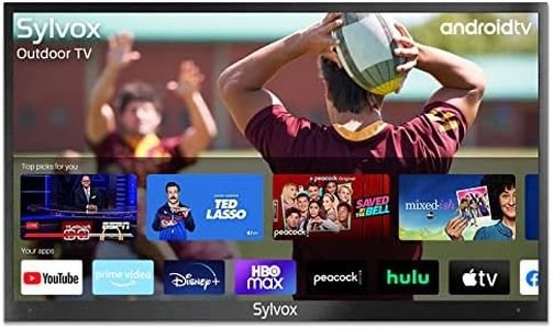 SYLVOX 75'' Outdoor Smart TV, New Android TV Weatherproof 4K LED TV, Built-in Chromecast Voice Assistant Dual Speakers High Bright for Outdoor Use (DECKPro Series)
