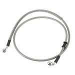 Motoforti 120cm 47.24" Motorcycle Brake Clutch Oil Hose Line Pipe Silver Tone