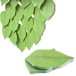 100 Sheets Sticky Notes, Beautiful Green Leaf-Shaped Self Stick Notes, 2 Packs Self Sticky Note Pads, Sticky Memo Set for DIY Decoration, School and Home Uses