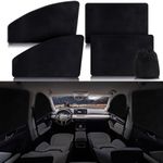 ZATOOTO Suede Car Window Shades 4PCS - Car Window Covers for Ultimate Privacy, UV Protection, and Heat Insulation, Side Window Sun Shade Perfect for Camping, Travel, Baby Safety, and Daily Use