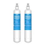 Aqua Crest RPWFE (with CHIP) Refrigerator Water Filter, Replacement for GE® RPWFE, RPWF, GYE22HMKES, GYS22GMNES, GYE22HBLTS, DFE28JSKSS, GFE28HMHES, GNE29GYNFS, GFE28GYNFS, GFD28GYNFS, 2 Filters