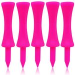 FINGER TEN Castle Golf Tees Plastic Unbreakable Value 100 Count Size 2 1/4 Color Pink, Golf Practice Tees Stable Durable (Pink)