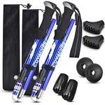 Covacure Trekking Poles Collapsible Hiking Poles - Auminum Alloy 7075 Trekking Sticks,Antishock and Quick Lock System, Telescopic, Collapsible, Ultralight for Hiking, Camping