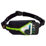 SPIbelt Running Belt Original Pocket, No-Bounce Waist Pack for Runners, iPhone 6 7 8 X, Made in USA for Men and Women, Workout Fanny Pack, Adjustable One Size, Expandable Pouch, Lime Zipper