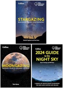 Royal Observatory Greenwich 3 Books Collection Set (Stargazing Beginners guide to astronomy, Moongazing Beginner’s guide to exploring the Moon & 2024 Guide to the Night Sky)