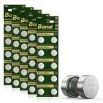 BONAI LR44 Batteries 50pcs High Capacity AG13 357 303 SR44 A76 Premium Alkaline Battery 1.5V Button Cell Batteries