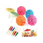 SHATCHI 72/144 Cocktail Umbrellas Mini Paper Tropical Summer Party Food Drink Cup Cake Decorations Picks Sticks Cocktail Accessories, Assorted Parasol