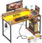 MOTPK Small Computer Desk with Led 