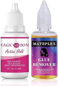Lace Wig Glue - Wig Adhesive and Glue Remover Set - Wig Glue Lace Front - Strong Hold Invisible Bonding Adhesive Hair Glue for Wigs - Waterproof Latex-Free and Oil-Resistant Wig Adhesive Glue