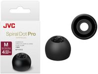 JVC EPFX12 Spiral Dot Pro Earpieces – 2 Set of (4) Ear Tips, Sizes Small Through Large, Fits Many JVC Models (Medium 12mm)