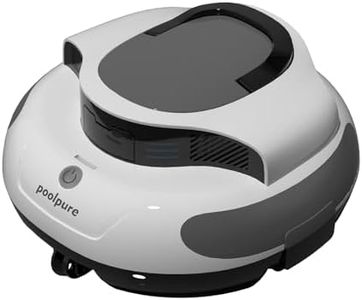 POOLPURE Pool Vacuum Cleaner, 5000mah battery, cordless Robotic Pool Cleaner, automatic parking, LED indicators, IPX8 waterproof, ideal for Flat pools 90 m²