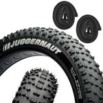 2-Pack 26in Kenda Juggernaut Bike Tire (2) for Fat, Mountain & Electric Bikes, K-Shield Puncture Safety, Valve Tube (2), 30TPI, 26” x 4.0”, Total of 4