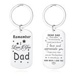 MAIBAOTA Dad Gifts from Daughter Son, Fathers Day Keychain Gifts for Dad, Dad Birthday Gifts Ideas, Remember I Love You Dad Keychain