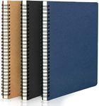 EUSOAR Students Ruled Spiral Notebook Hardcover, A5 3 packs 5.5x8.3" 120 Pages Lined Travel Writing Notebooks Journal, Memo Notepad Sketchbook, Students Office Business Diary Ruled Books-3Colors