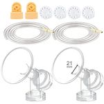 Maymom MyFit Breast Pump Kit for Medela Pump in Style Pumps; 2 One-piece Breastshields (Small, 21 mm), 2 Valves, 4 Membranes, & 2 Tubes for Pump-in-Style Advanced Sold After July 2006; Replace Medela PersonalFit 21 mm Breastshield & Personal Fit Connector, Medela Tubing, Valves and Membranes