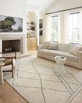 Loloi II Fabian Collection FAB-02 Ivory/Charcoal 5'-3" x 7'-6" Area Rug