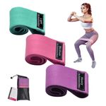 Tesistance Booty Bands Set, Fabric Resistance Bands for Working Out Women and Men, 3 Levels Exercise Bands, Non-Slip Workout Bands for Legs Butt Glute Squat