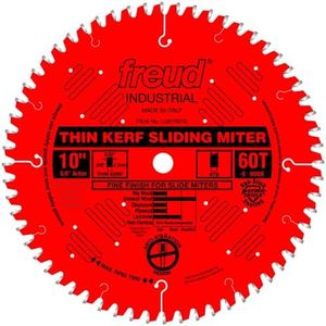 Freud LU91R010 10-Inch 60 Tooth ATB Thin Kerf Miter Saw Blade with 5/8-Inch Arbor and PermaShield Coating