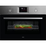 AEG 6000 Series CombiQuick Microwave and Built-in Oven OK6NK40M, 44L, Integrated Oven with Turbo Grill, Pizza Setting, Defrost/Reheating, LED display, Delay Start, 450x560x550mm, Stainless Steel