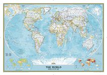 National Geographic World Classic Political Wall Map - 43.5 x 30.5 inches - Art Quality Print