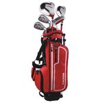 FAZER Junior J TEK 7.0 Kids Golf Set with Oversize Driver, Hybrid, 7 Iron, Wedge, Putter, Bag & Headcovers - Lightweight Graphite Shafts, Soft Grips - Starter Kids Golf Clubs Ages 9-11