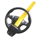 Stoplock 'Pro' Car Steering Wheel Lock W/Keys HG 149-00 - Anti-Theft Security Device - Vehicle Crime Prevention, Black and Yellow (Pack of 1)