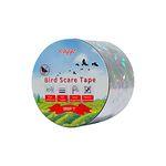 Kugge Bird Scare Tape (2in,360ft), Upgraded Double Side Holographic Reflective Ribbon, Bird Deterrent Flash Tape for Woodpecker, Crows, Pigeon, Geese