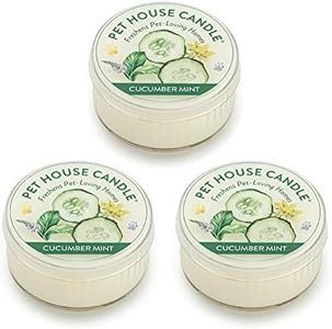 Pet House Mini Candles for Pet Odor Made with Natural Soy Wax, Plant Based, Dog and Cat Friendly Scented, Cucumber Mint Pack of 3