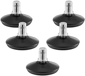 kwmobile Replacement Office Chair Gliders (Set of 5) - 10mm Stem Bell Glide Chair Glide Plastic Feet Replacements for Castor Wheels - Black