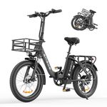 ENGWE Electric Bike 20" Folding Fat Tire Electric Bicycle with Removable 15.6Ah Battery, Up To 140KM Range, 7-Speed Folding Ebike for Adults