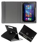 Acm Rotating 360 Leather Flip Case Compatible with Nokia Lumia 2520 Tablet Cover Stand Black