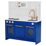 Teamson Kids - Little Chef Berlin Modern Play Kitchen - White/ Blue