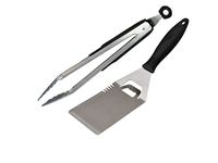 BBQ Buddy 2 Piece Barbecue Tool Set - Stainless Steel Spatula & BBQ Tongs