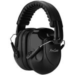 ProCase Noise Reduction Safety Earmuffs, SNR 34dB Noise Cancelling Headphones for Adults Kids Autism, Adjustable Sound Proof Hearing Protection for Shooting Mowing Construction -Black