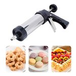 Cookie Press with Storage Box, Stainless Steel Cake Decorating Tool with 7 Nozzles& 13 Molds for Cakes, Cookies and Treats