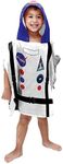 Jay Franco Trend Collector Astronaut Bath/Pool/Beach Hooded Poncho Towel - Super Soft & Absorbent Cotton Towel - Measures 22 x 22 Inches