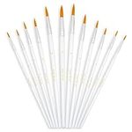 YOUSHARES 12 Pcs Flat Art Paint Bru