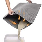 Polarduck Conlun Cat Litter Mat Cat Litter Trapping Mat, Honeycomb Double Layer Design, Urine and Water Proof Material, Scatter Control, Less Waste，Easier to Clean,Washable