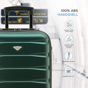 Flight Knight Cabin Suitcase 55x35x20 – Lightweight ABS Hard Shell Carry-On