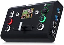 RGBlink Mini-pro Video Switcher with 4 x 4K HDMI Inputs 1HDMI/USB3.0 Outputs Multi Camera Video Mixer Switcher with 2 Inch Touch Screen Ideal for Live Streaming Worship Gamers Live Events