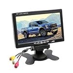 OBEST 7 Inch Rear View Camera Screens, Full Colour LCD Display, 800 * 480 RP, DC12V-24v, AV1/AV2 Video Switching, LCD Car Monitor for Car Trucks Buses Motorbikes